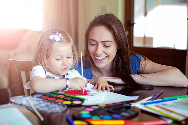 istock Family drawing together 624720096