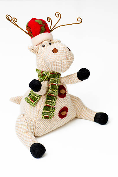 Toy deer is on the white background.