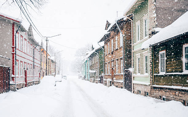 istock Heavy snowfall, winter in town. Tallinn, Estonia. 624740964