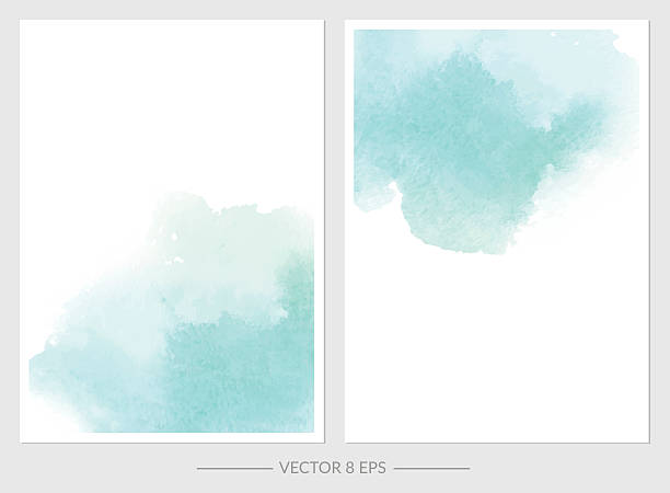 Vector. Set of cards with watercolor blots. Vector. Set of cards with watercolor blots. Set of cards with hand drawn blots on white background for your design. Save the Date, postcard, banner, logo. splatters and brush textures stock illustrations
