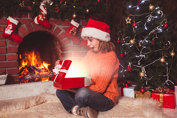 istock Teenage girl with gift 624743168