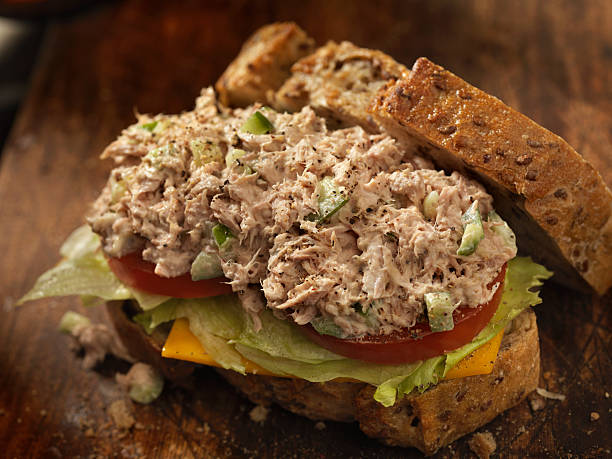 istock Tuna Salad Sandwich with Cheese, lettuce and Tomatoes 624743324