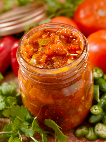 Home Made Salsa with all It's Ingredients-Photographed on Hasselblad H3D2-39mb Camera