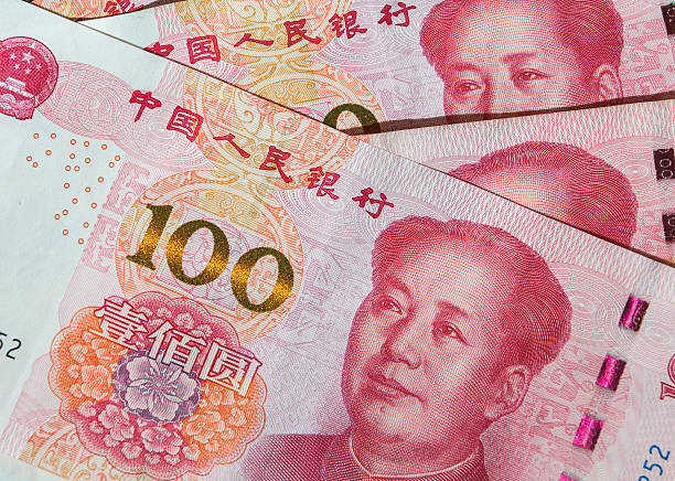 istock Money. China yuan banknote 624747618