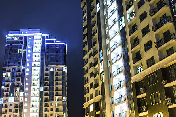 istock high-rise buildings at night 624749326