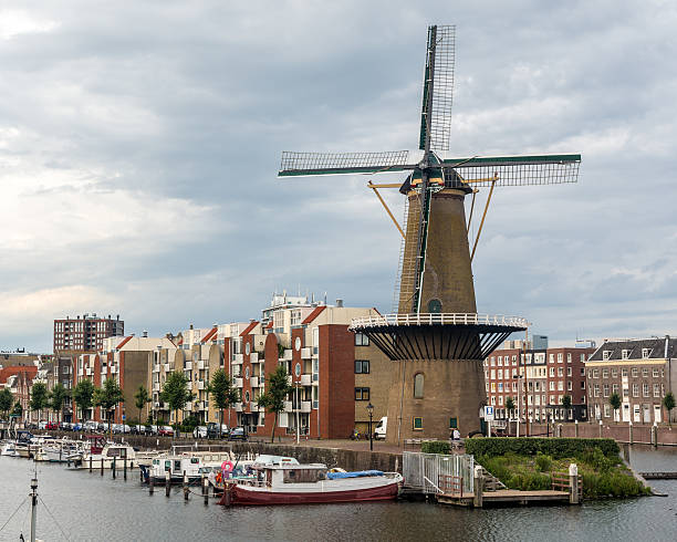 istock Windmill in the Old Harbor in Rotterdam 624750006