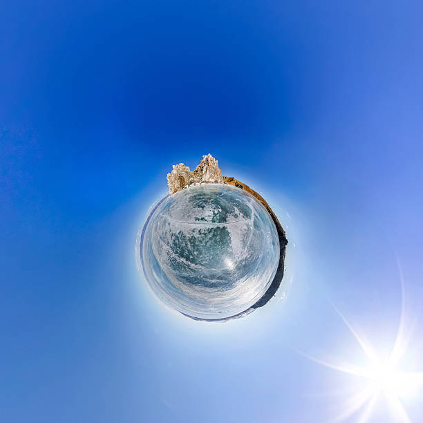istock Spherical Panorama Shaman Rock or Cape Burhan on Olkhon Island 624752618