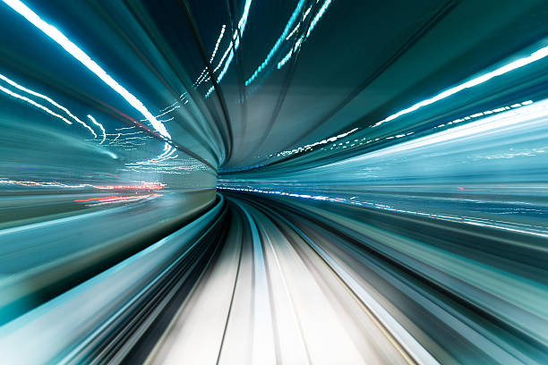 istock Blurred motion on the Subway in Tokyo 624752708