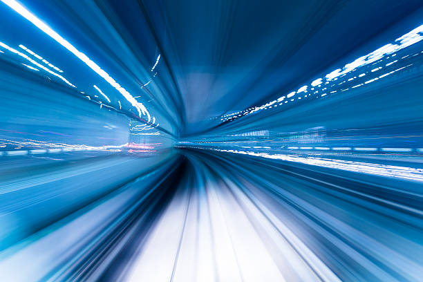 istock Blurred motion on the Subway in Tokyo 624752728