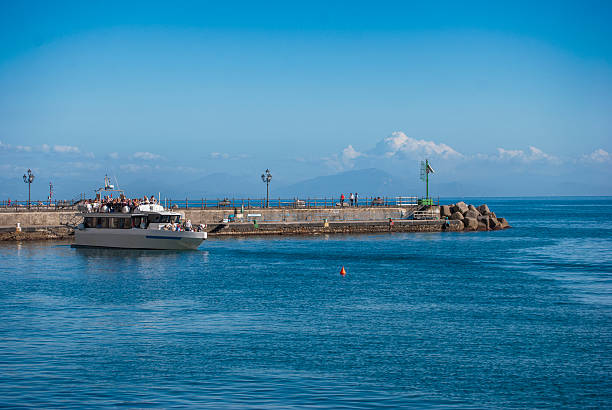 istock Ferries moored to the quay, from Amalfi peninsula 624768768