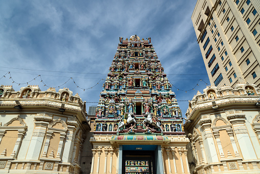 Sri Mahamariamman Hindu temple in Chinatown. Kuala Lumpur, Malaysia
