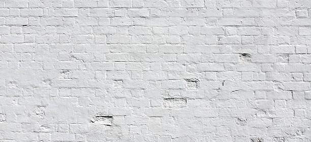 istock White Washed  Vintage Brick Wall With  Shabby Plaster Background 624771036