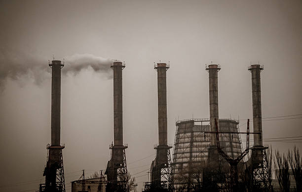 poluição ambiental com indústria pesada - dead - fotografias e filmes do acervo