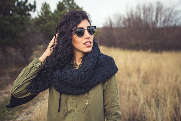 istock Curly woman in nature 624852548