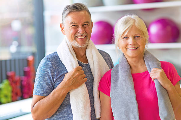 istock Senior Couple in the Gym 624853624
