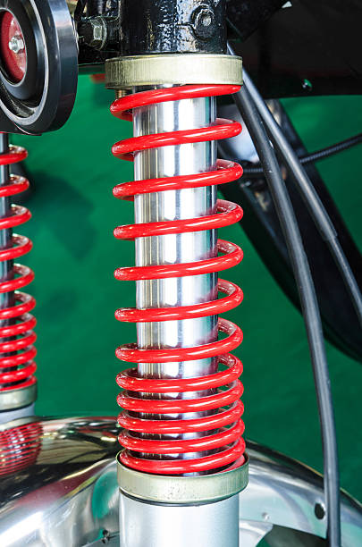 istock Shock Absorber's motorcycle for reducing vibration when driving. 624854170