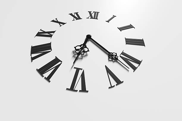 istock The face of clock on white background 624854764