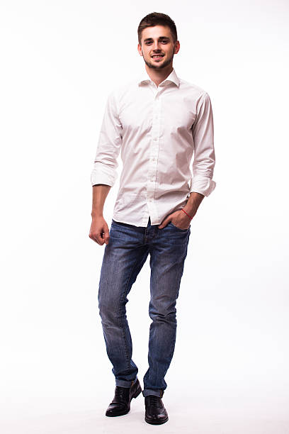 istock Handsome young businessman standing over white background 624856758