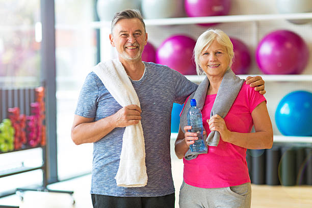 istock Senior Couple in the Gym 624866742