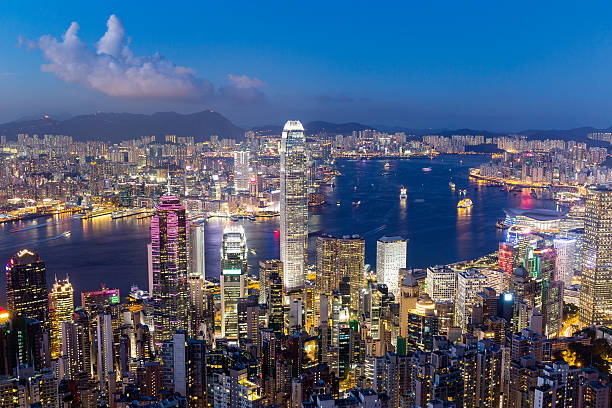 istock Hong Kong view from Victoria Park in the night 624872086
