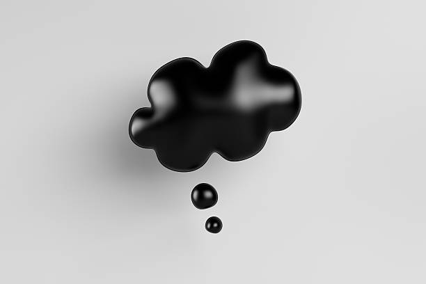 3d illustration of black speech bubble