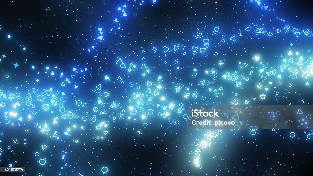 Graphical Particles Sparkling Graphic Particles Stock Photo - Download Image Now - Abstract ...
