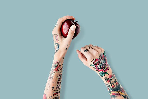 istock Tattoo Apple Fruit Red Fresh Sweet Juicy Concept 624878862