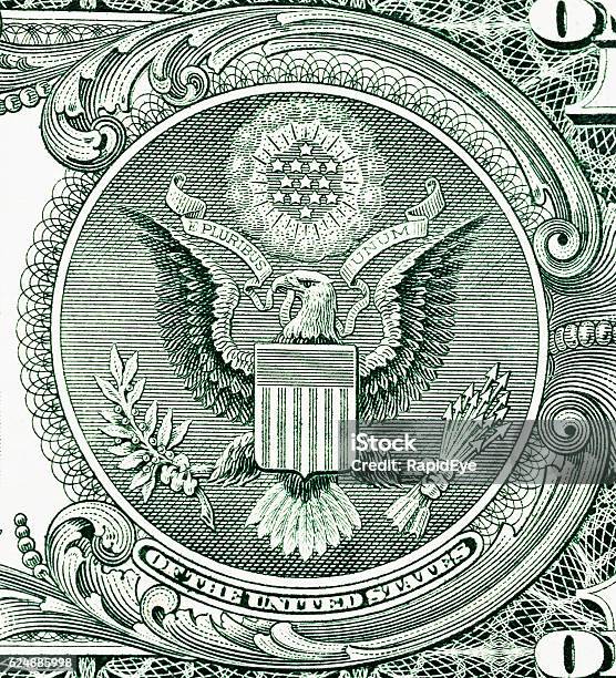 Great Seal Of The United States On 1 Bill Stock Photo - Download Image Now - USA, Seal - Stamp, Great Seal