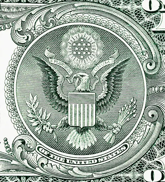 Photo of Great Seal of the United States on $1 bill