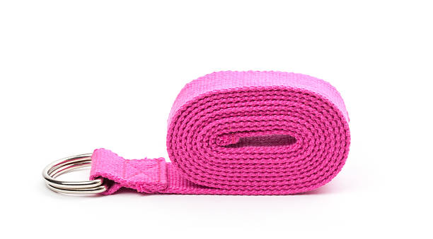 Yoga strap isolated on white background Pink Yoga strap isolated on white background strap stock pictures, royalty-free photos & images