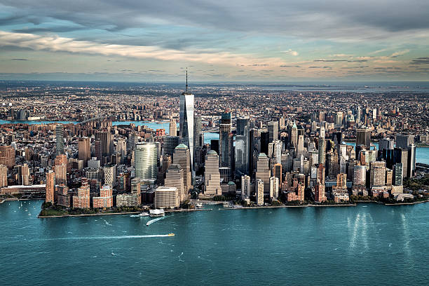 istock Aerial view of Manhattan island 624890244