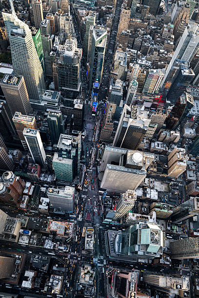 istock Aerial view of Time Square 624890432