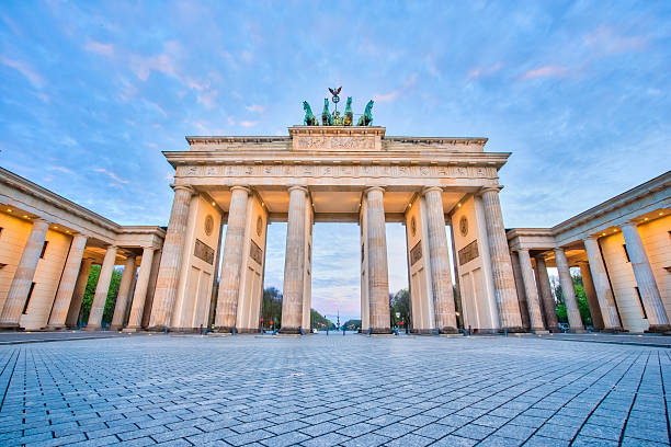 istock Nice sky in Berlin, The Brandenburg Gate in Berlin, Germany 624890646