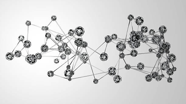 istock Abstract technology background with connected spheres and lines. 3D illustration. 624892906