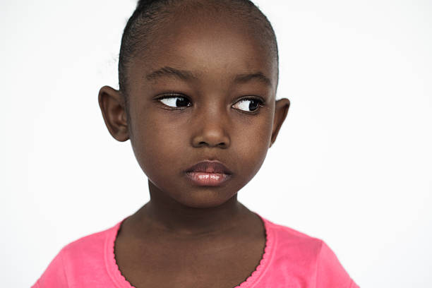Girl Serious Studio Portrait Concept