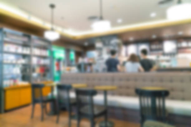 istock Blurred view of a coffee shop 624894570