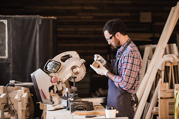 istock Dreams are born at my workshop. Confident young male carpenter 624896108
