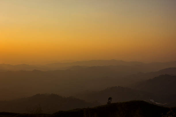 istock Mountain view with morning sunshine 624898948