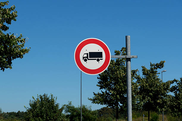 istock A road sign ban for trucks 624904772