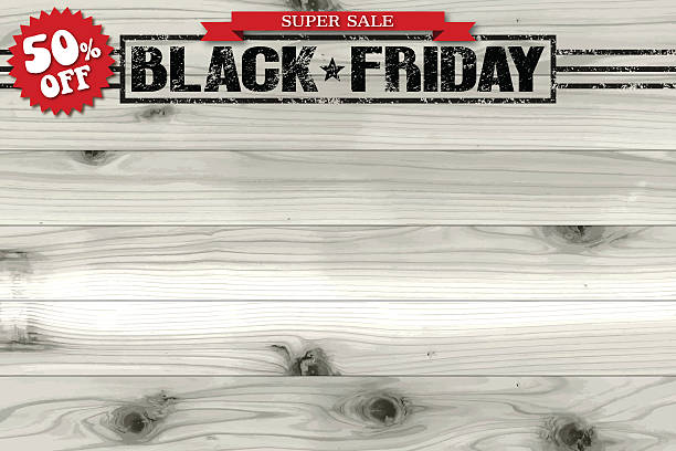 ilustrações, clipart, desenhos animados e ícones de logotipo da black friday no quadro - wood backgrounds wood grain old