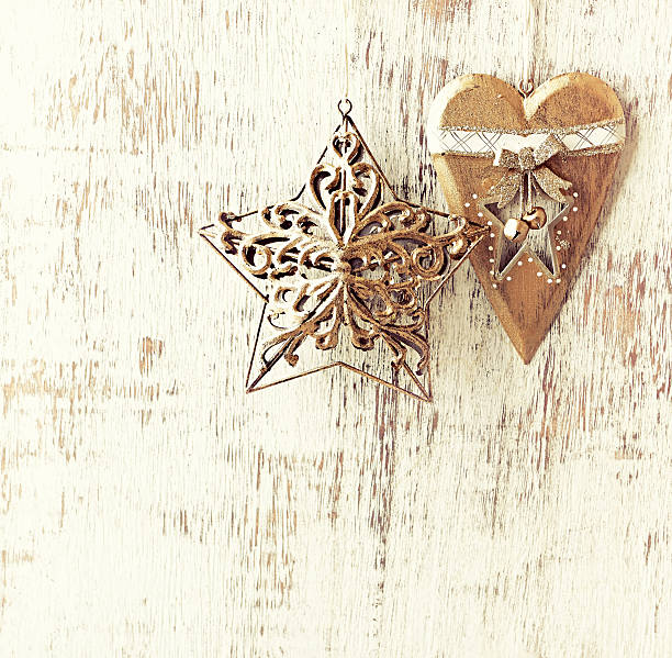 istock Two vintage Christmas decorations 624912418