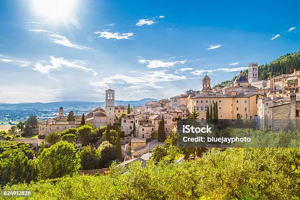 Historic Town Of Assisi Umbria Italy Stock Photo - Download Image Now - Italy, Umbria, Assisi