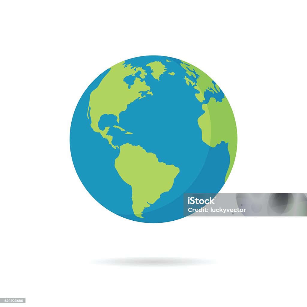 Vector illustration for web banner,  and mobile, infographics Flat planet Earth icon. Vector illustration for web banner, web and mobile, infographics. Globe - Navigational Equipment stock vector