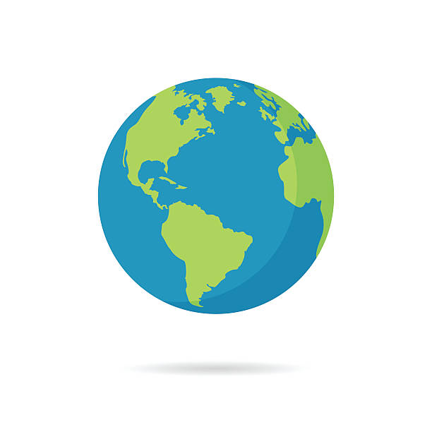 Vector illustration for web banner, and mobile, infographics Flat planet Earth icon. Vector illustration for web banner, web and mobile, infographics. planet earth stock illustrations
