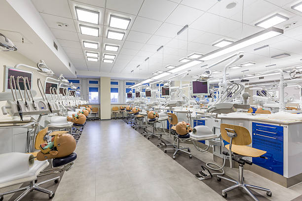istock Bright interior in medical academy 624924968