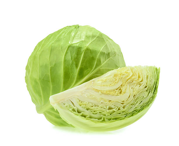 Green cabbage isolated on white background Green cabbage isolated on white background cabbage stock pictures, royalty-free photos & images