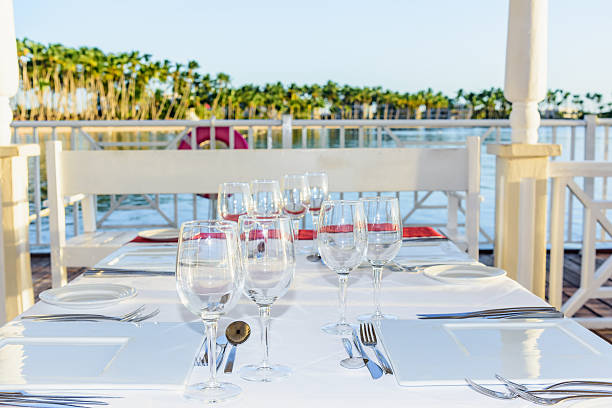 istock festive table in the gazebo at sunset 624944526