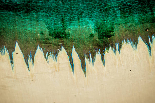 istock Interesting textures of ceramic glaze on decorative pottery vase, full-frame 624944754