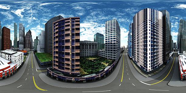 panorama cityscape. stock photo