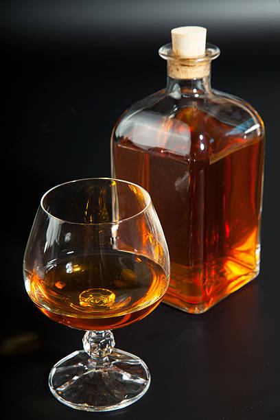 istock Glass of brandy and a carafe 624946010